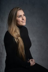 model in spotlight studio